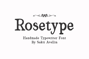 Rosetype - Handmade Typewriter Font, a Serif Font by SaktiAvellin (Thumbnail 1 of 7)