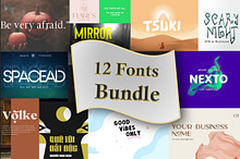 Font Bundle 12 Fonts Variant