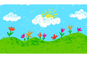 Color pencil nature landscape, an Illustration by Valerie Bodnar