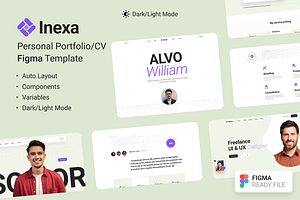 Inexa - Portfolio Figma Template, an UI Kit Template by AliThemes