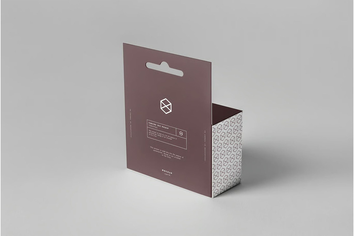 Hanging Box Mock-up, a Packaging Mockup by zippypixelstudio (Photo 3 of 7)