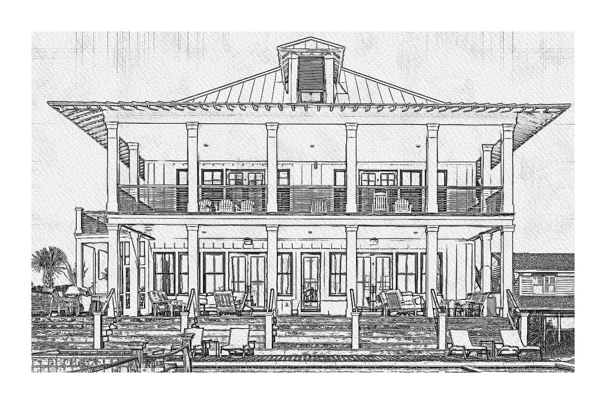 Architecture Line Drawing Photoshop, an Action Add-On by Photoshop Action (Photo 9 of 13)