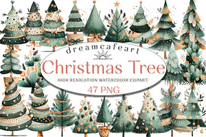 Hand-Drawn Christmas Tree PNG, an Illustration by DreamCafeArt