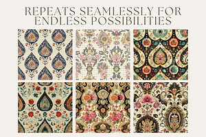 10 Persian Flurry Seamless Patterns