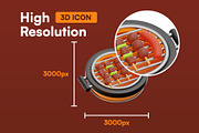 20 Food and Culinary 3D Icon Set, a Food & Drink 3D Model by Bilicube Studio (Thumbnail 2 of 6)
