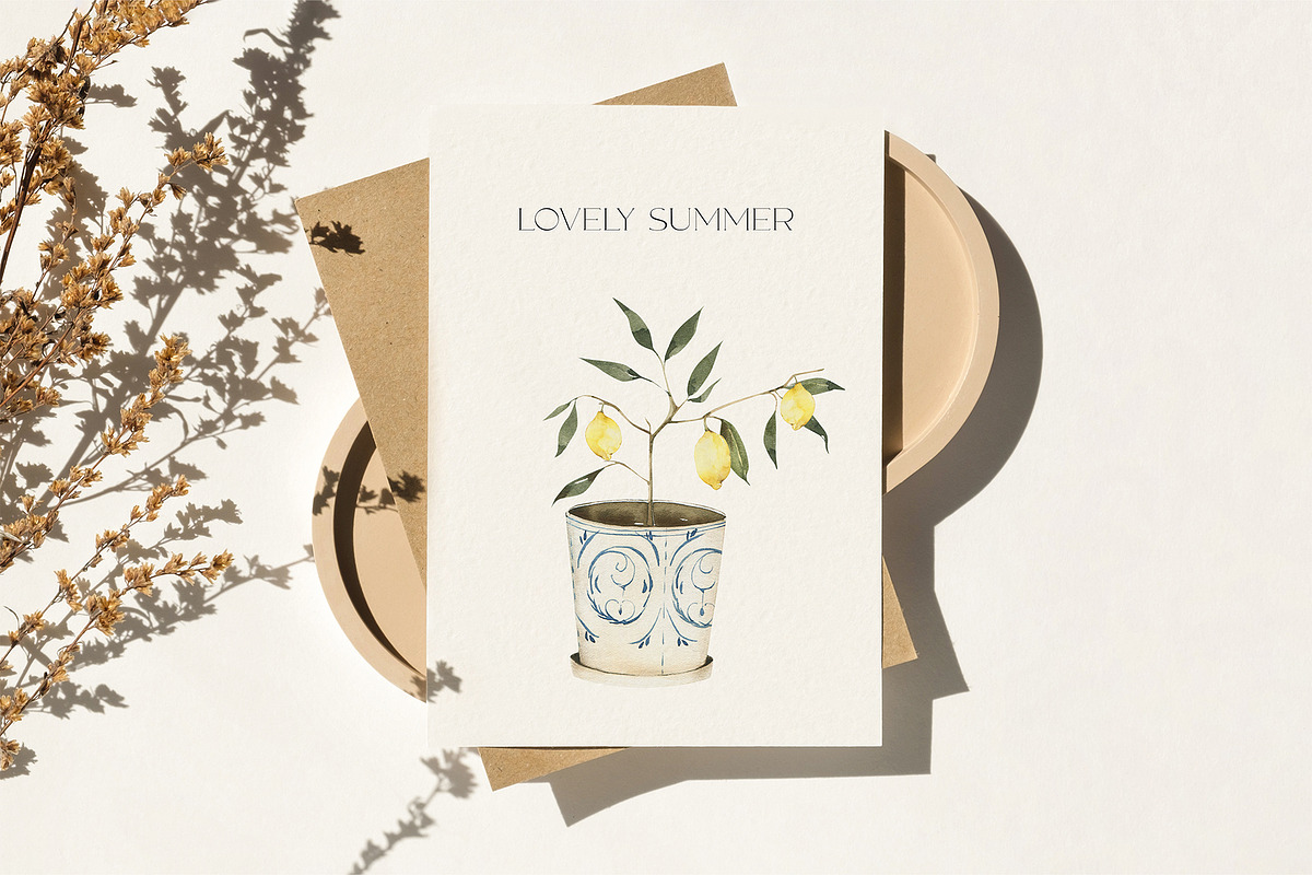 Watercolor Lemons Garden collection, a Decorative Illustration by ArtMaslyana (Photo 3 of 14)