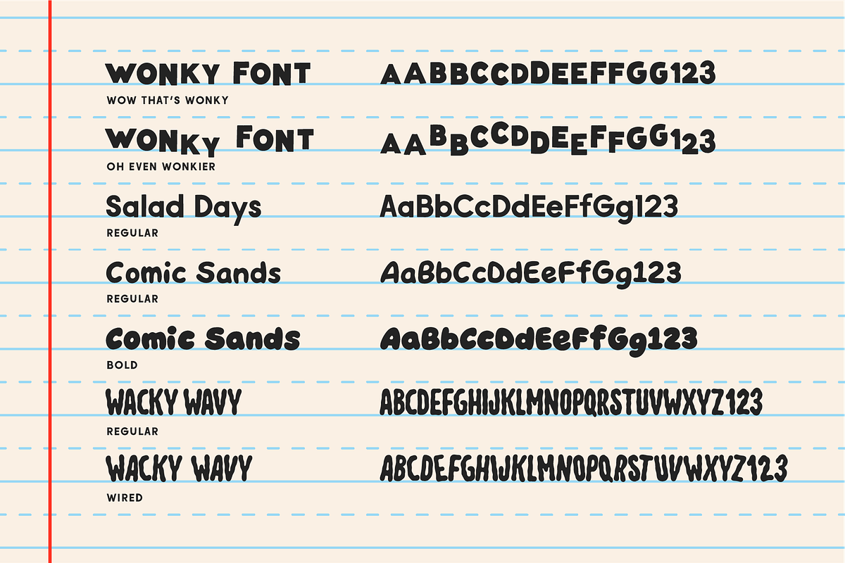 Super Happy Good Time! Font Bundle, a Sans Serif Font by Meg Lewis Fun House (Photo 4 of 8)