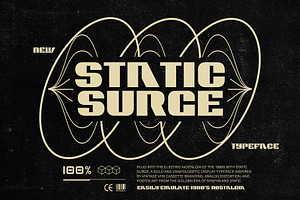 Static Surge - Nostalgic 1980's Type, a Sans Serif Font by HipFonts