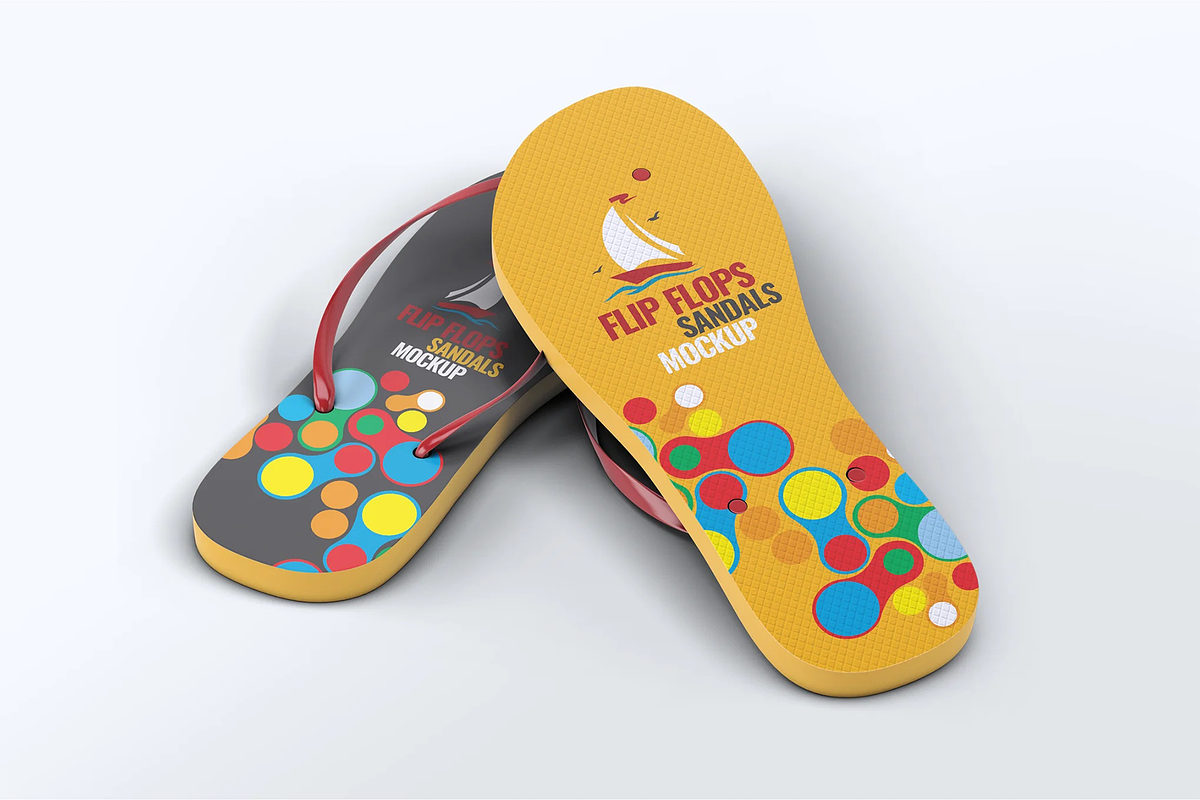 Flip Flops Sandals Mockup, an Advertising Mockup by Hubzway (Photo 5 of 9)