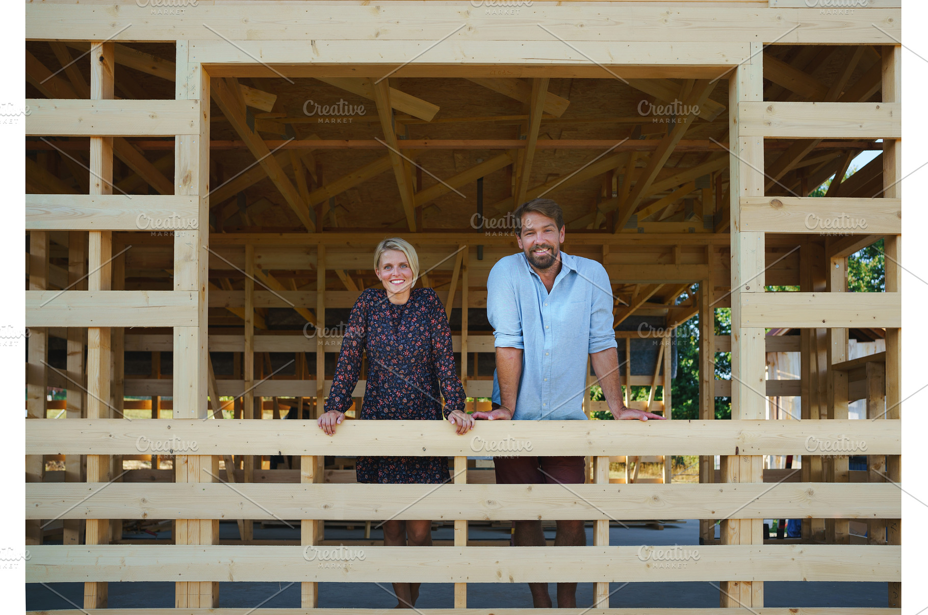 Young couple on site inside, a Person Photo by HalfPoint