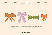 Dogs & Bows Illustration Set, an Animal Illustration by Sarah Baker (Thumbnail 6 of 6)