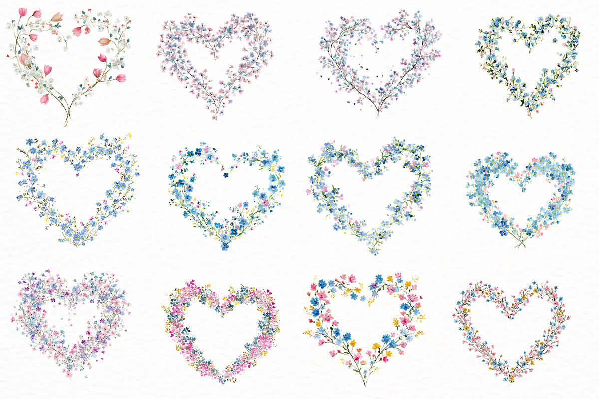 Spring Floral Hearts Frames Clipart, an Illustration by Designworld (Photo 7 of 7)