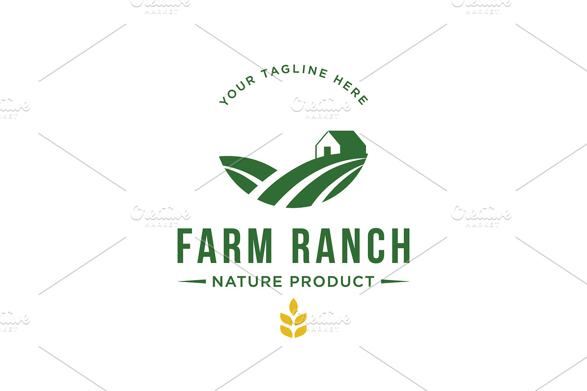 Organic farming and ranching abstrac, a Branding & Logo Template by LOGOCREATIVE