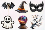 Vintage Glitter Halloween Clipart, an Icon by Dream Creation (Thumbnail 2 of 7)