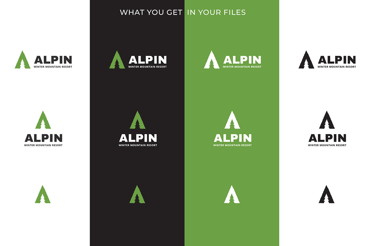 Alpin Letter A Fir Tree Logo, a Branding & Logo Template by Tovarkovdesign (Photo 4 of 6)