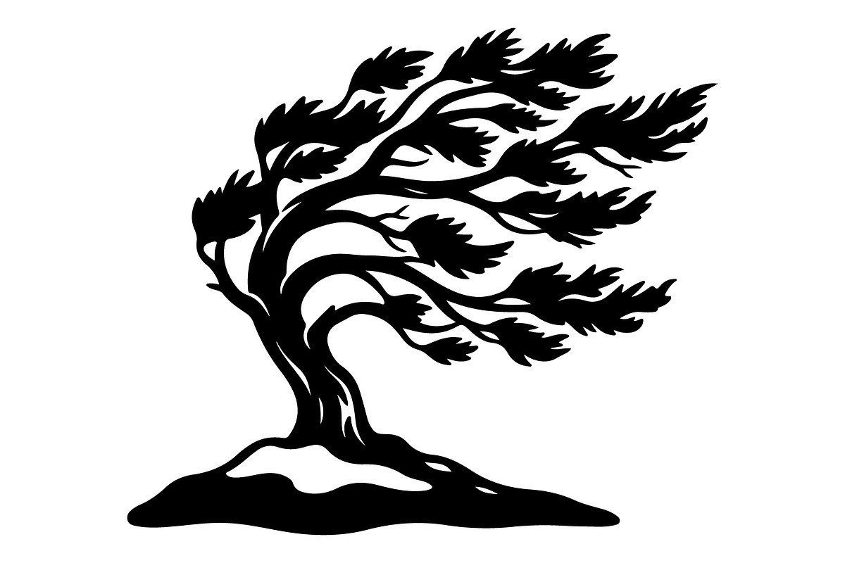 Windblown Tree Silhouette, an Object Graphic by Gfx_Store (Photo 14 of 16)