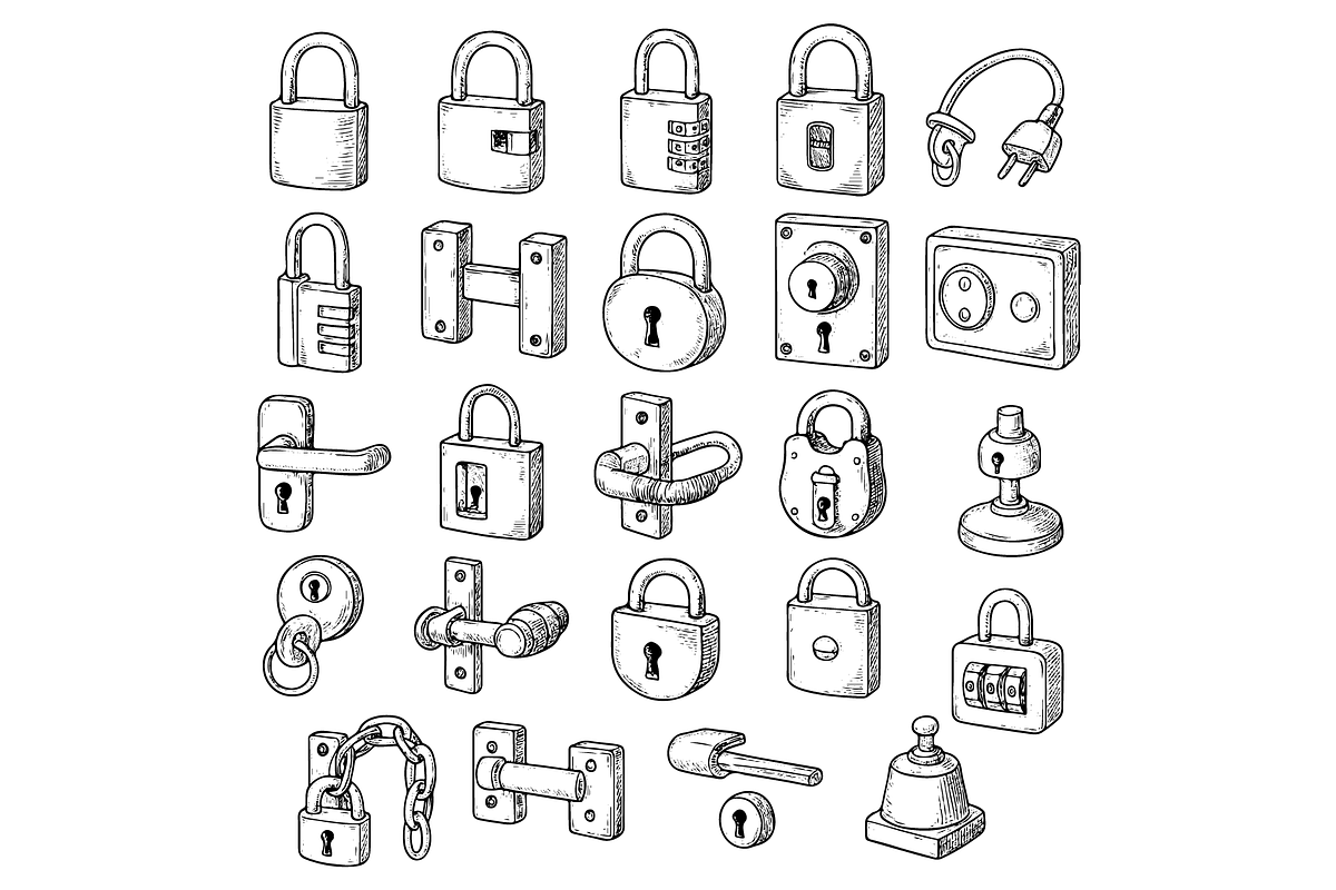 Locks and Keys Pack, an Object Graphic by RT Studio