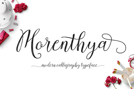 Morenthya Script, a Script Font by Areatype