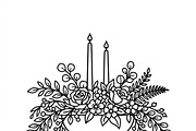 40 Christmas Dinner Table Icons, an Outline Icon by adenpinkstore (Thumbnail 3 of 20)