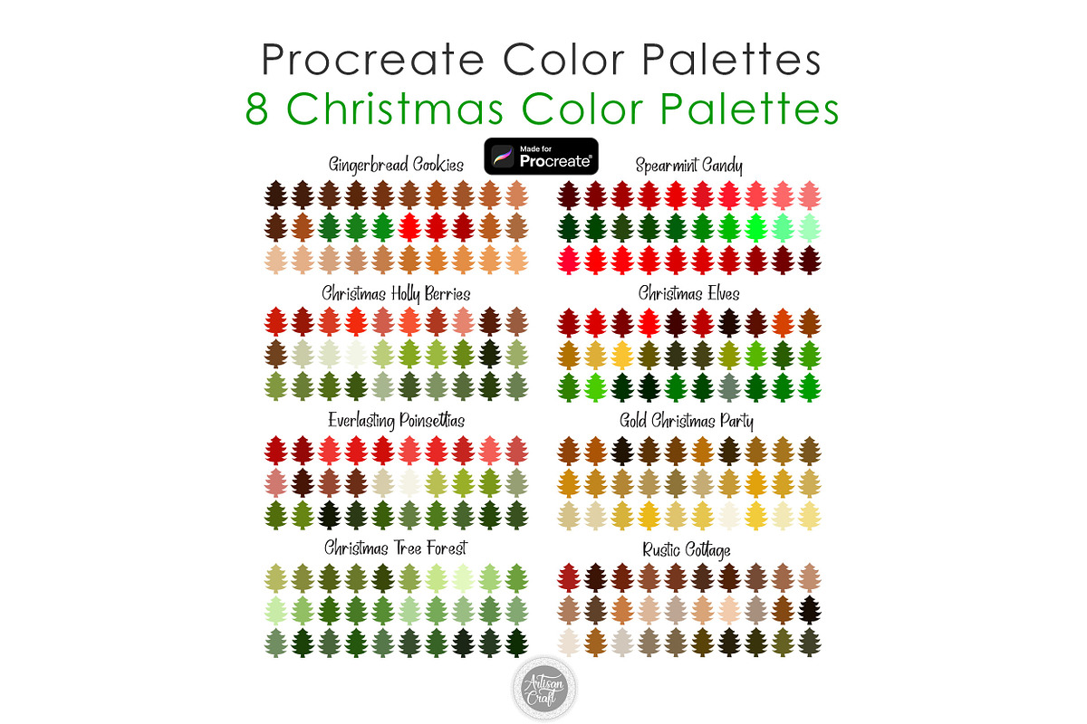 Procreate swatches for Christmas, a Palette Add-On by Artisan Craft (Photo 1 of 9)