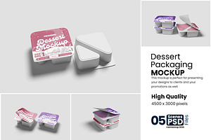 Modern Dessert Packaging Mockup
