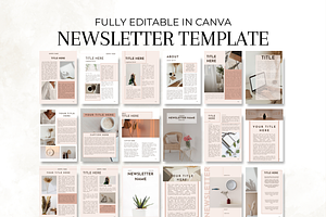 50 Editable Newsletter Templates, a Presentation Template by Digital By Nikoleta