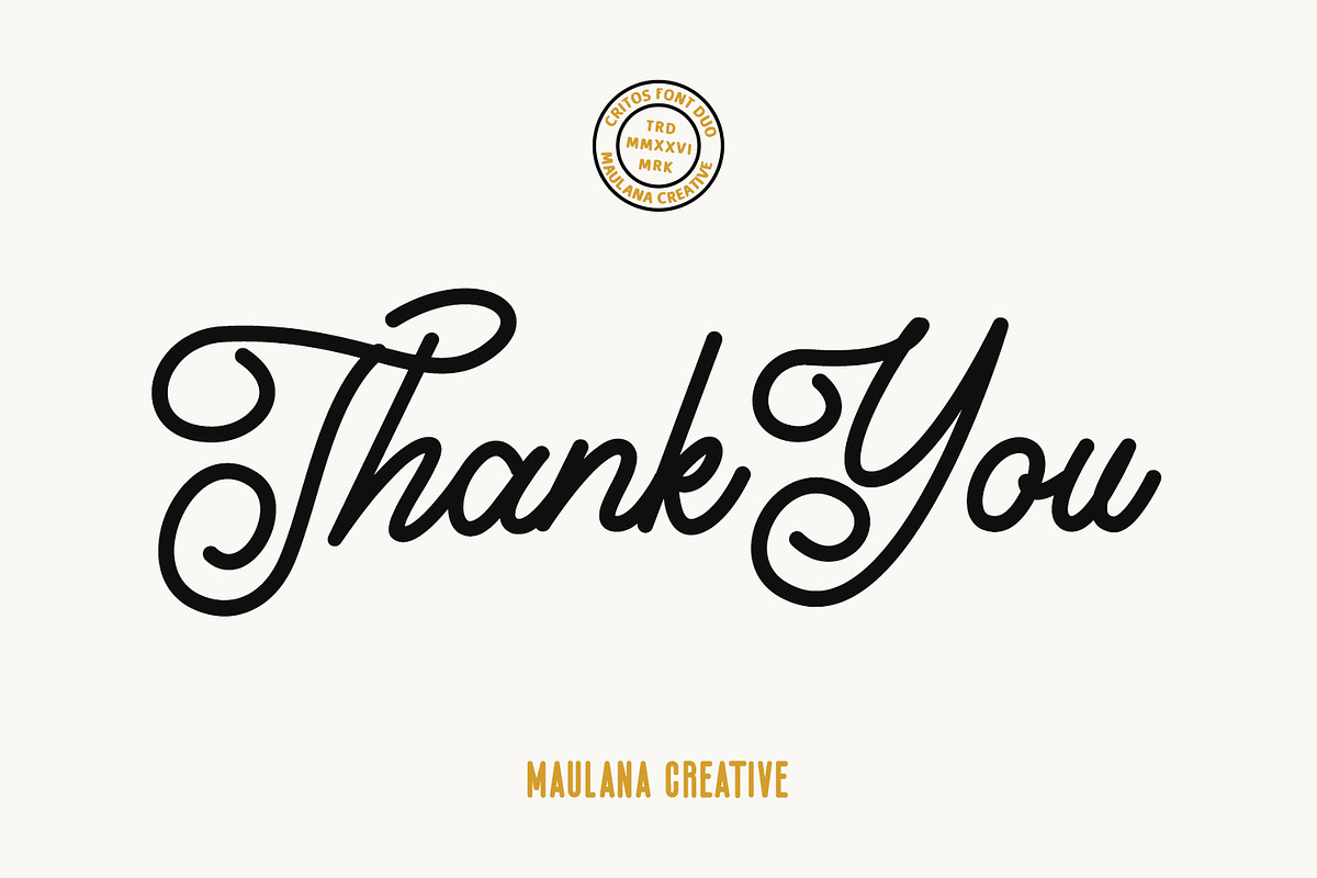 Critos Font Duo Modern Vintage Font, a Script Font by Maulana Creative (Photo 5 of 7)