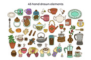 Vibrant Hygge Coffee and Tea Clipart, an Object Graphic by Rose Design (Thumbnail 2 of 4)