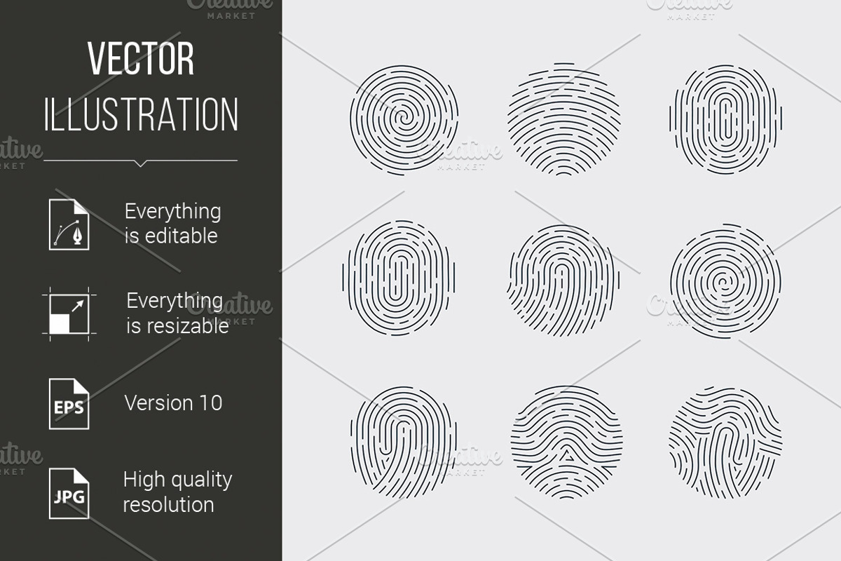 Fingerprint, a Graphic by DvargShop
