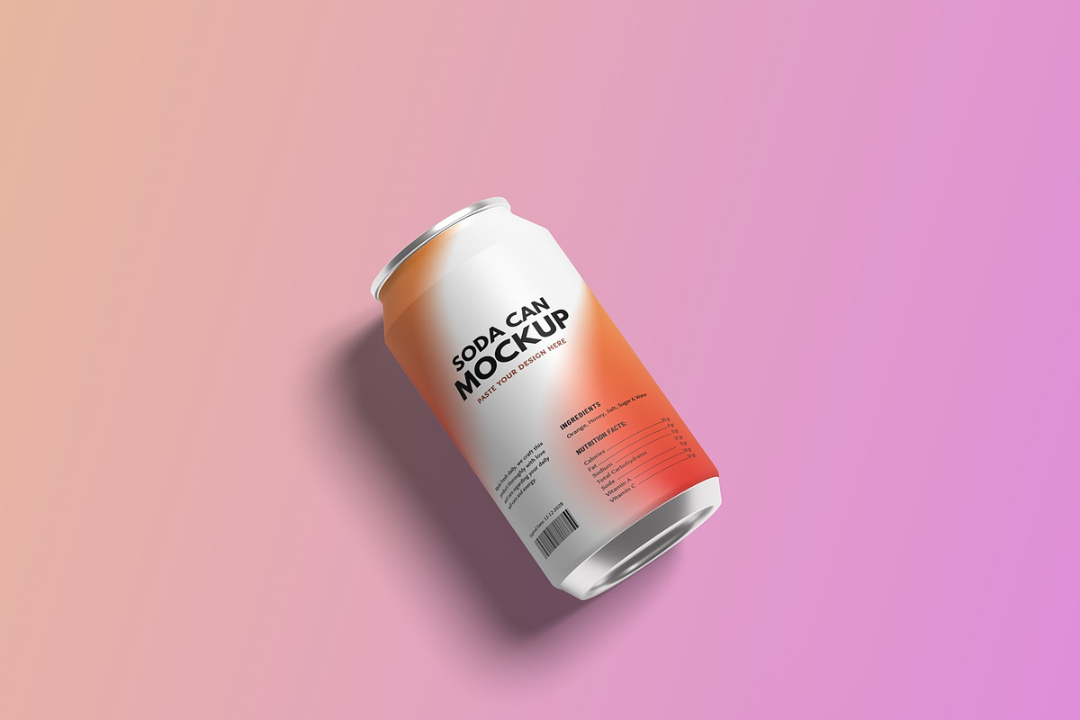 Soda Can Mockup, a Product Mockup by zuhraabdullah (Photo 5 of 5)