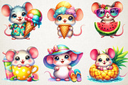 Cute Summer Mouse PNG Clipart, an Animal Illustration by RobertsArt (Thumbnail 2 of 7)