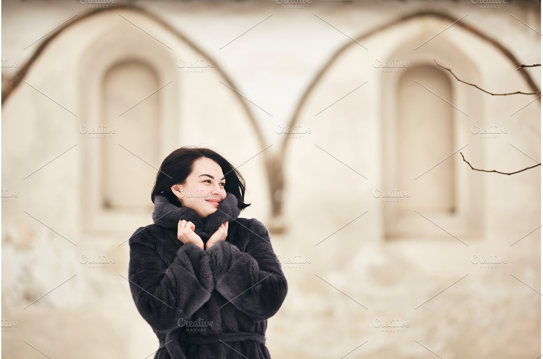 Portrait of a smiling woman in a fur, a Beauty & Fashion Photo by Rohan Photography