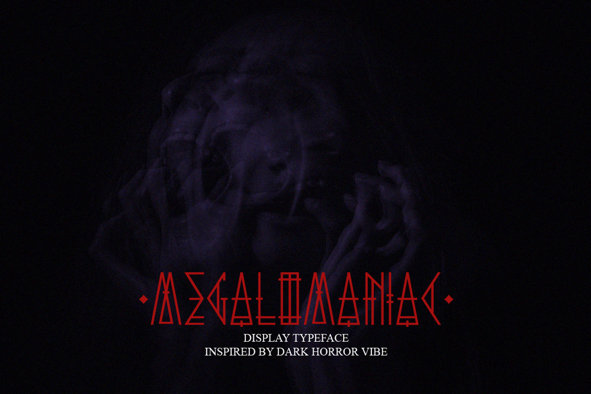 Megalomaniac display font, a Serif Font by the-sastra (Photo 1 of 5)
