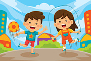 Outdoor Activity Cartoon Vector #04, a Person Illustration by MEDZ (Thumbnail 2 of 4)