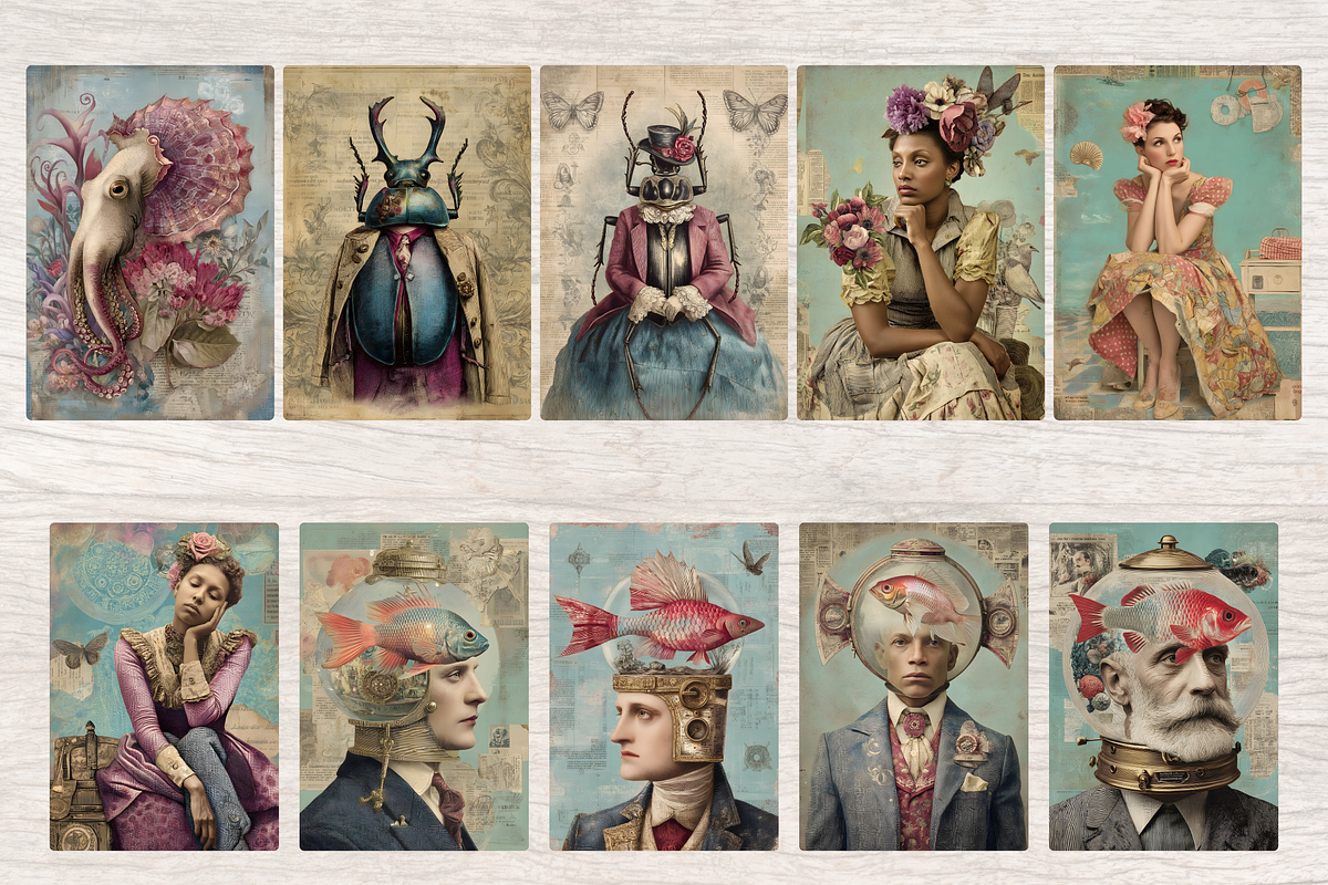 SURREAL RETRO FANTASIES JUNK JOURNAL, a Decorative Illustration by Daring Digies (Photo 6 of 9)