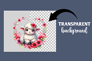 Cute Valentine Sheep Clipart, an Illustration by Designworld (Thumbnail 6 of 6)
