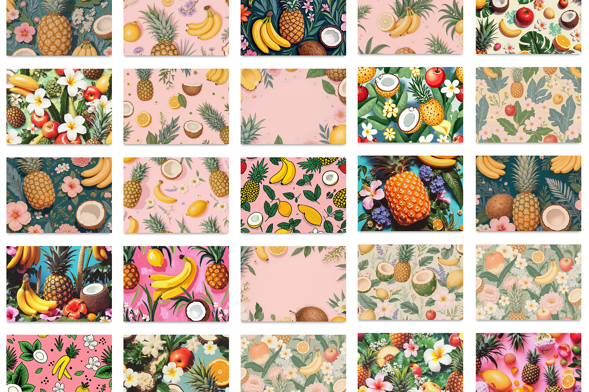 Tropical Fruit Seamless Patterns, a Pattern Graphic by Jakayla Digital Co (Photo 5 of 6)