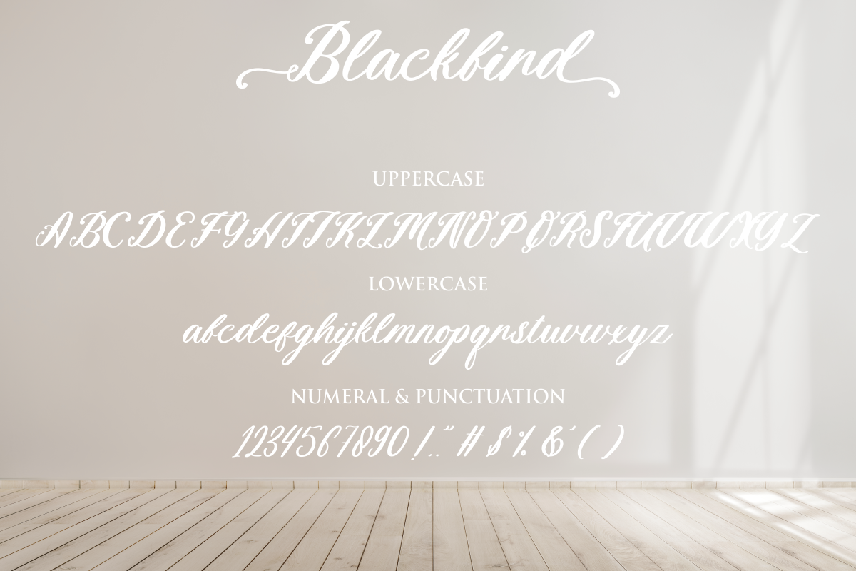 Blackbird - Elegance Calligraphy, a Script Font by Fikryal Studio (Photo 10 of 11)