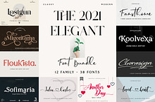 The 2021 Elegant BUNDLE-12 Typefaces