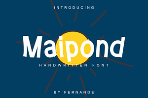 Maipond – Playful Handwritten Font, a Handwritten Font by Fernande