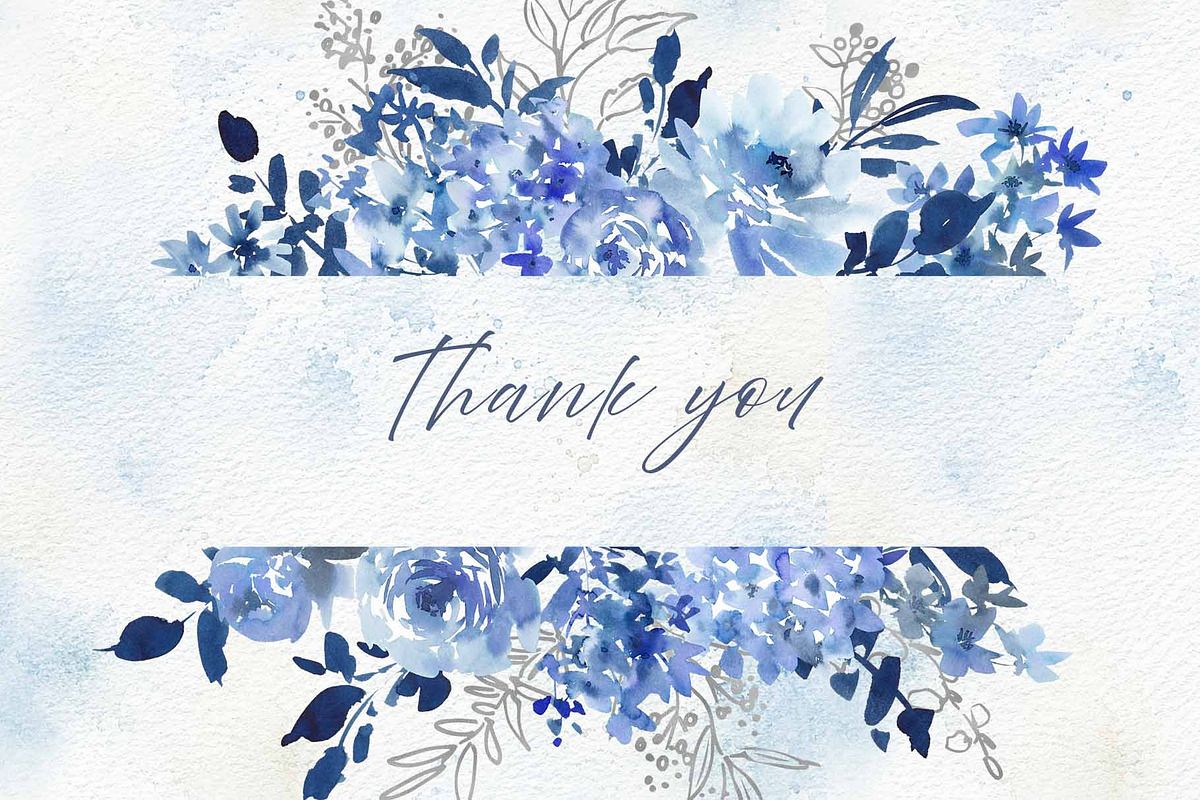Watercolor Blue Roses with Birds, an Object Graphic by Sawango Designs (Photo 13 of 13)