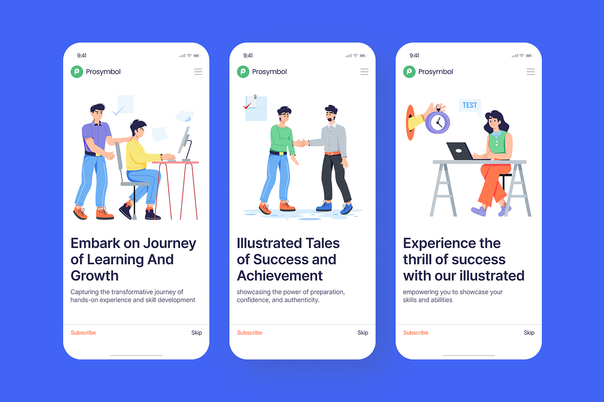 Animated Interview Illustration Set