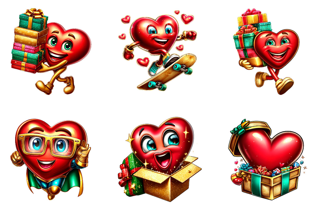 Heart Funny valentine clip-art, an Illustration by CreationArt (Photo 5 of 6)