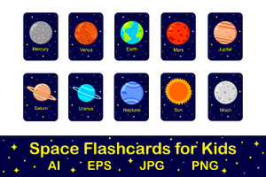 Space Flashcards For Kids