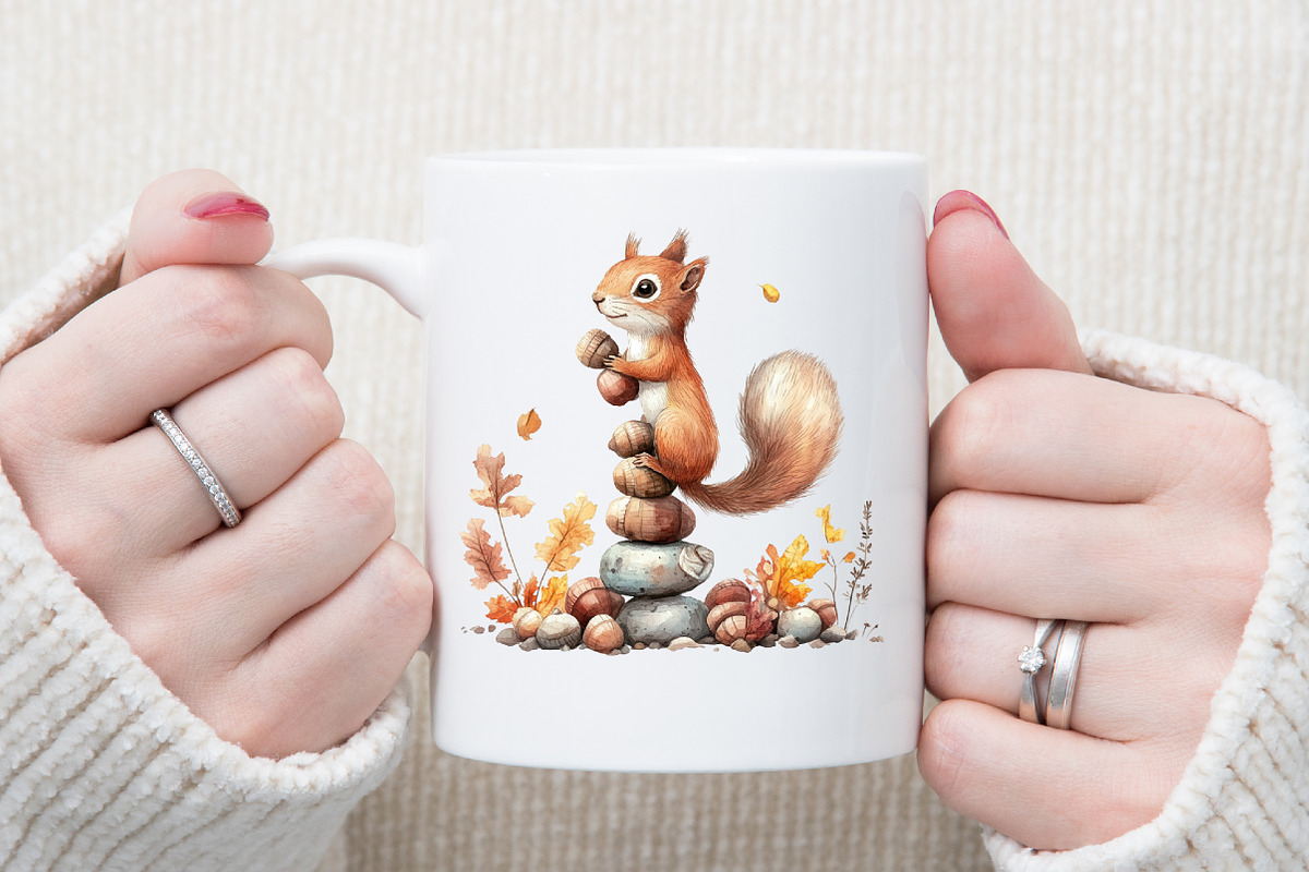 Autumn Squirrels Clipart, an Illustration by Sublimation Artist (Photo 5 of 6)