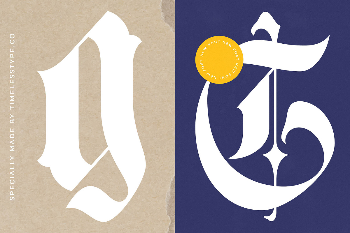 Mooltens Modern Blackletter Font, a Blackletter Font by timelesstype.co (Photo 3 of 20)