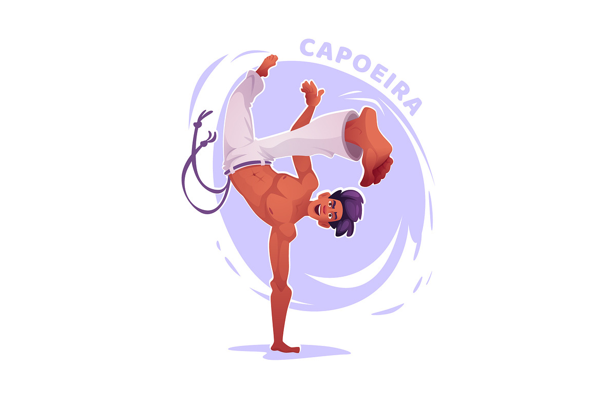 Capoeira action poses, an Illustration by VectorVision (Photo 8 of 13)