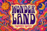 Wonderland - Psychedelic Typeface, a Serif Font by HipFonts (Thumbnail 1 of 9)