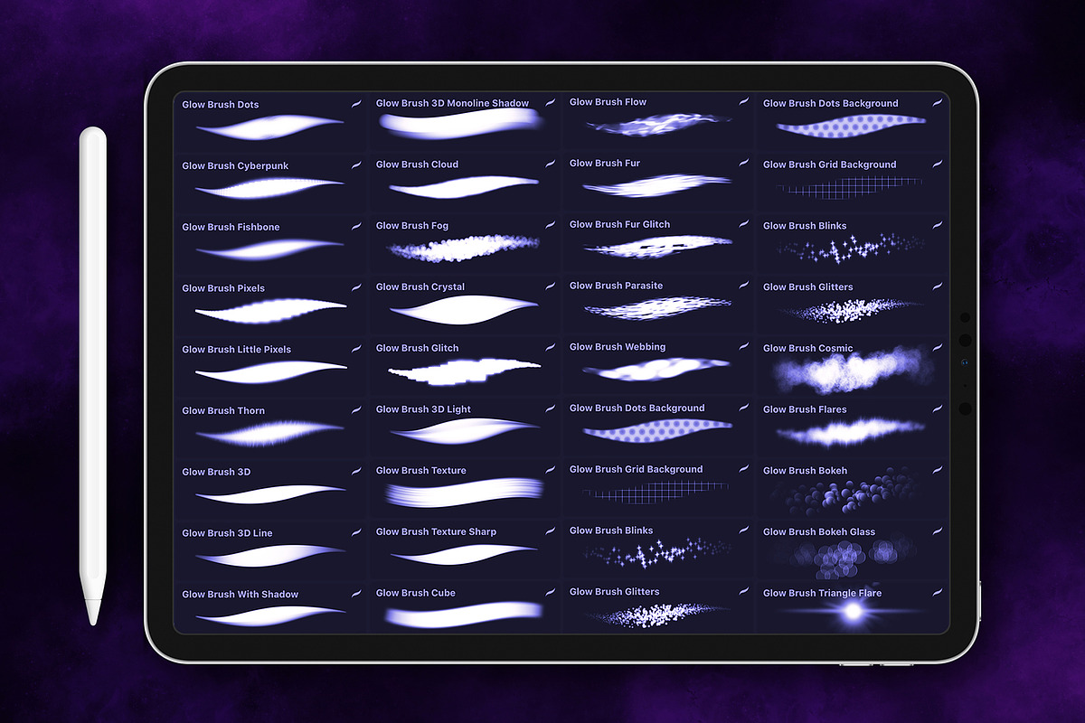 30+ Procreate Glow Brushes, a Brush Add-On by Nurmiftah (Photo 11 of 13)