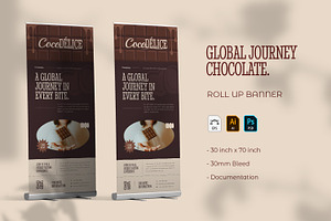 Journey Chocolate - Roll Up Banner, a Print Template by VUNIRA